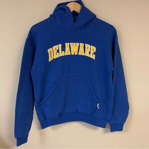 Delaware Hoodie Sweatshirt Girl's Large Pullover Blue Hens UD Warm Fall Football